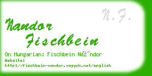 nandor fischbein business card